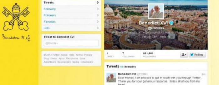 Benedikt XVI. poslao svoju prvu poruku na twitteru