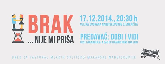 Susret mladih u Splitu na temu: Brak...nije mi priša