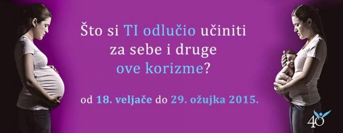 U deset hrvatskih gradova kreće nastavak kampanje 40 dana za život