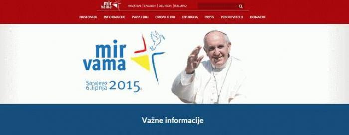 Otvorena službena mrežna stranica za pohod pape Franje Sarajevu
