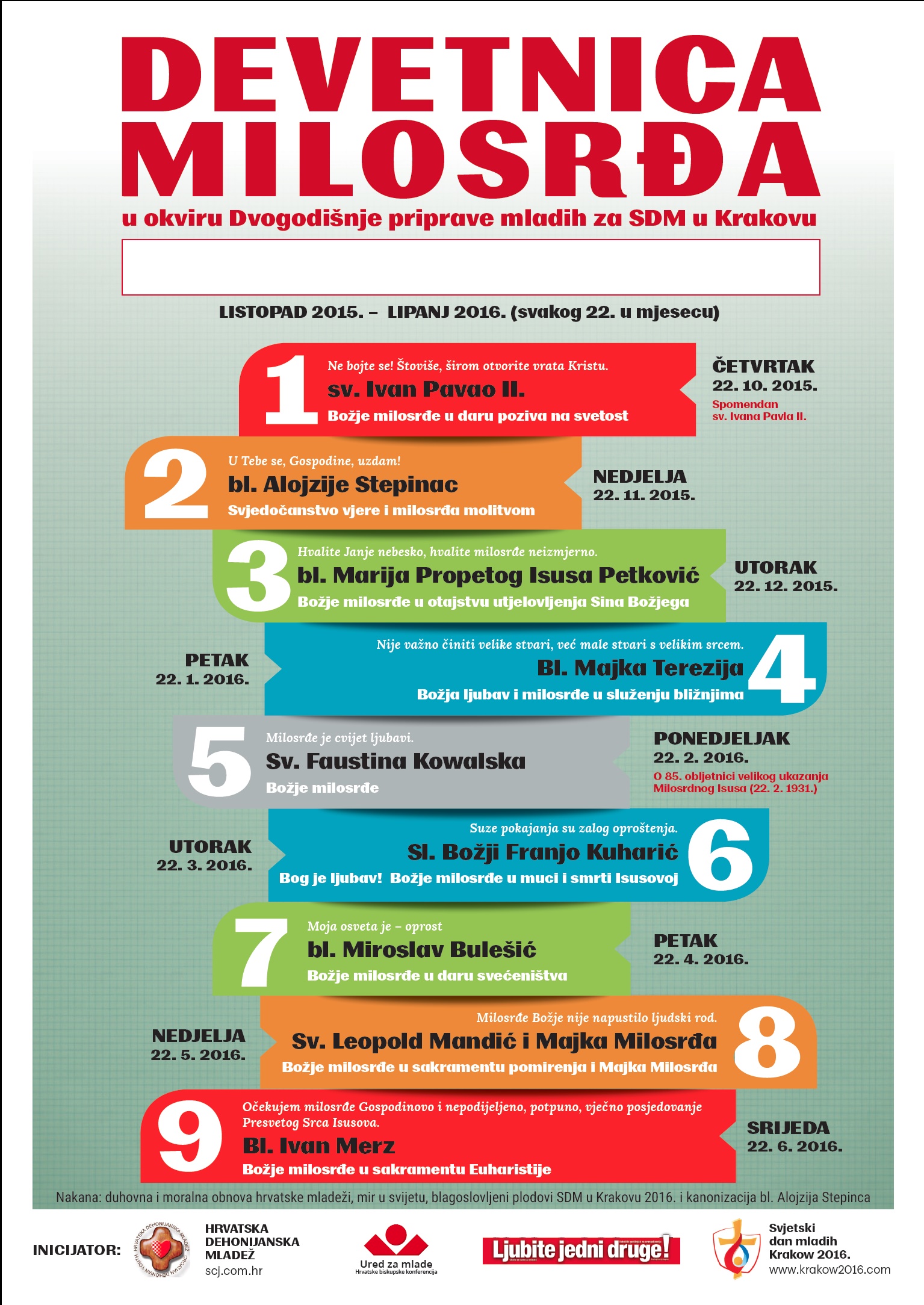 DEVETNICA MILOSRĐA – gdje i kada?