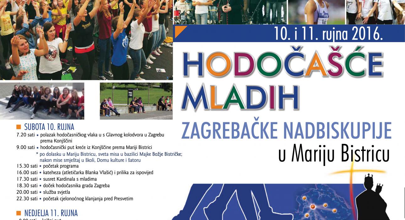 Hodočašće mladih Zagrebačke nadbiskupije u Mariju Bistricu