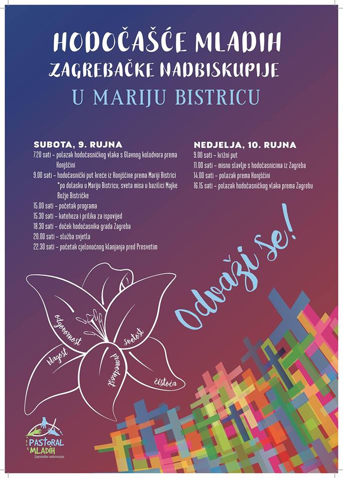 Hodočašće mladih Zagrebačke nadbiskupije Mariju Bistricu