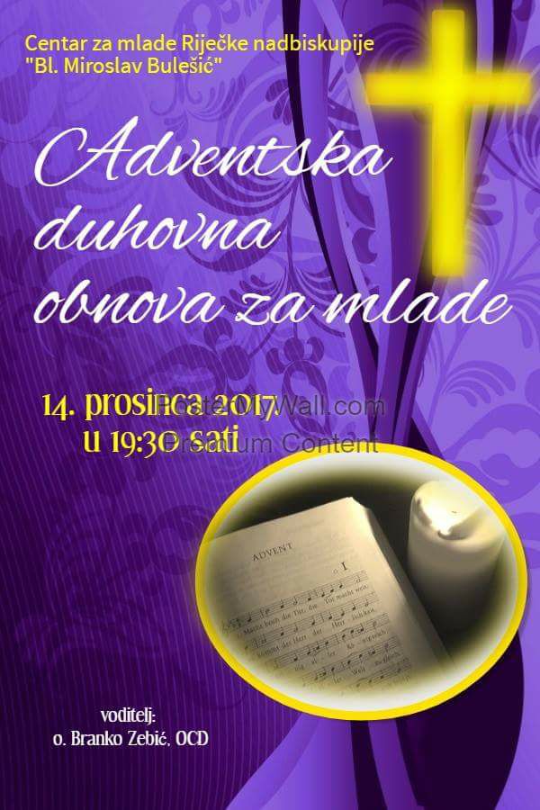 Adventska duhovna obnova za mlade Riječke nadbiskupije