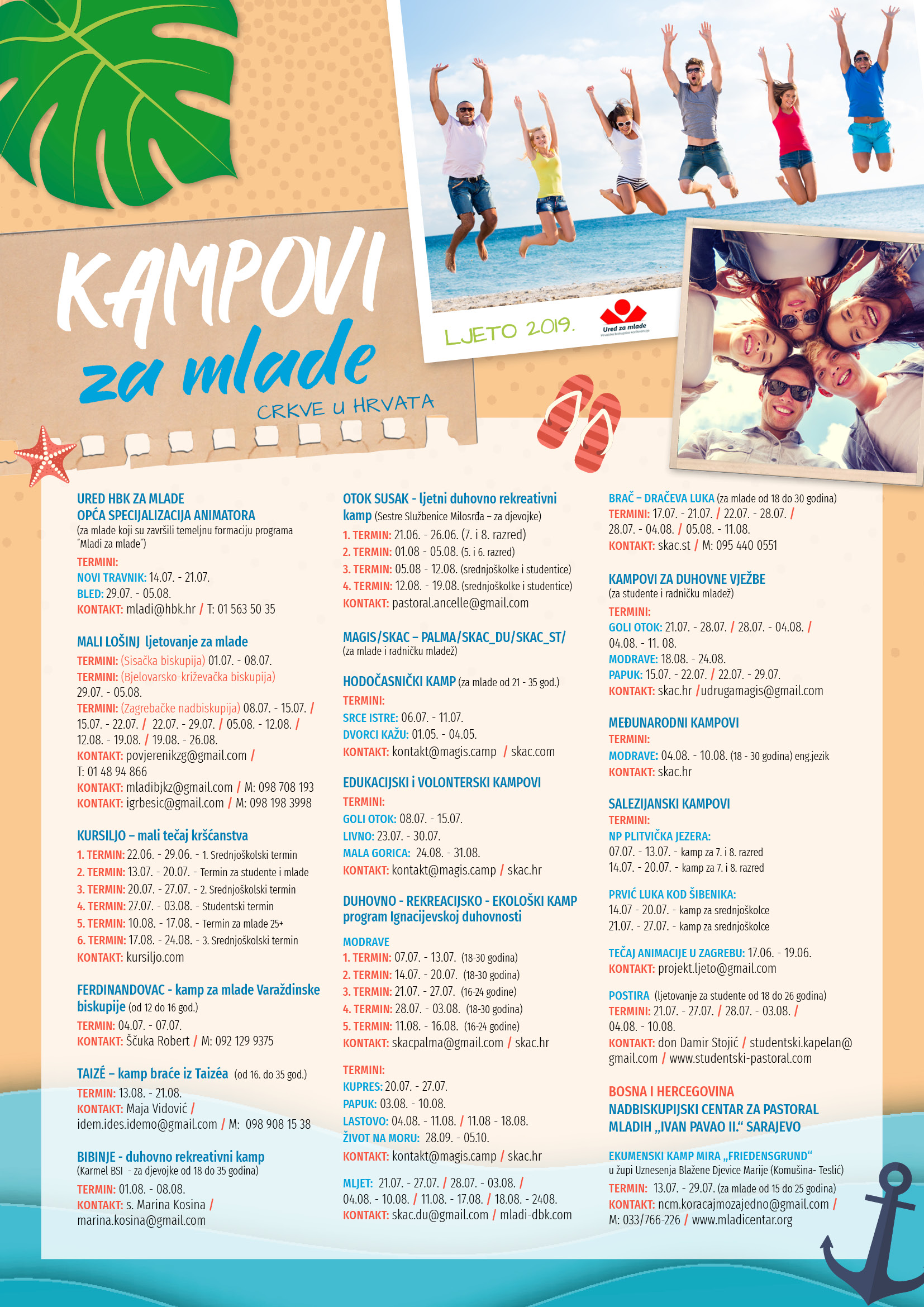 Kampovi za mlade - ljeto 2019.